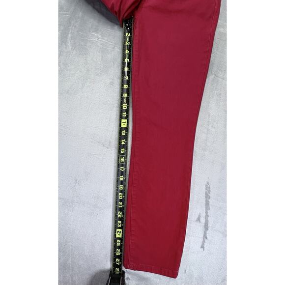 Tory Burch Red Cropped Skinny Jeans Women’s Size 27 - Picture 5 of 11